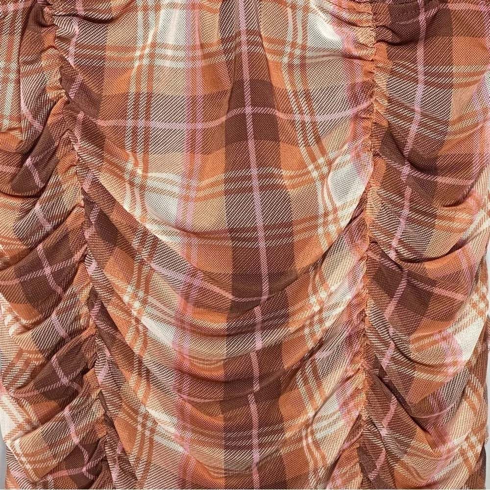 Madden NYC  Ruched Dress with Puff Sleeves Size Large